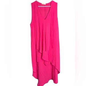 Elegant High-Low Fuchsia Dress
